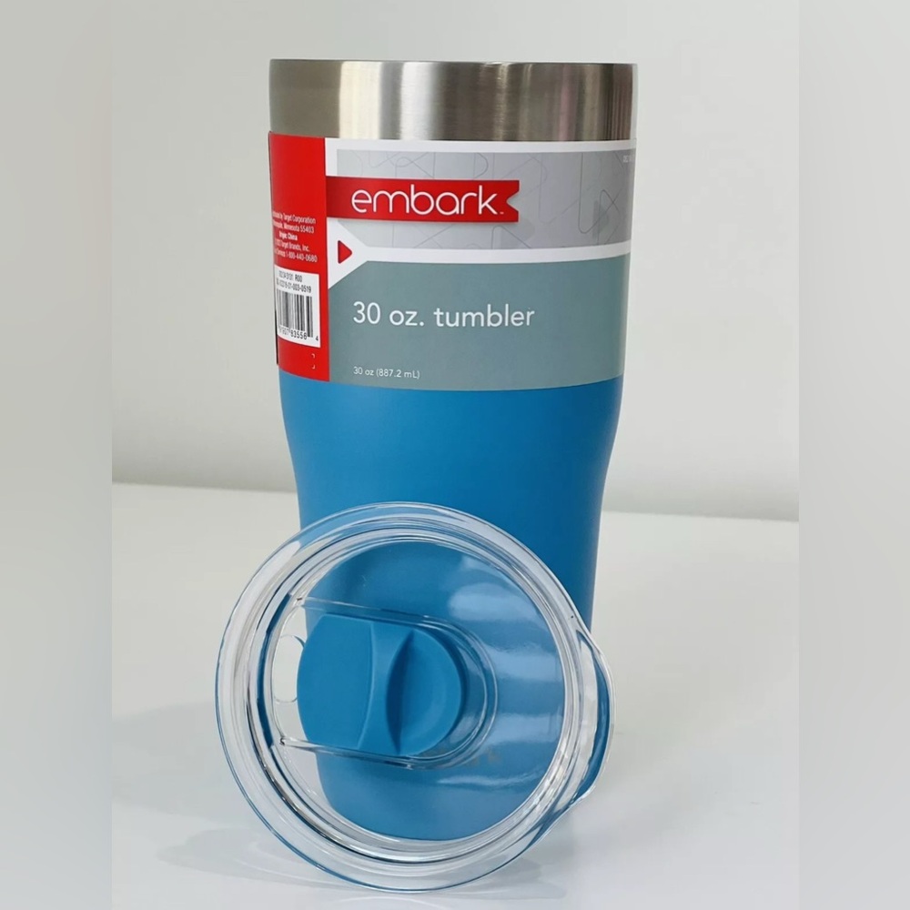 Embark™ 30oz Blue Stainless Steel Tumbler – Hot & Cold Drink Cup